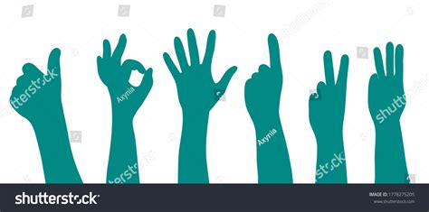 Hands Signs Gestures Finger Movements Set Stock Vector Royalty Free