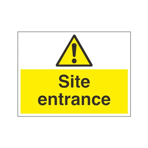 Site Entrance Safety Signs Hazard Warning Signs From Bigdug Uk