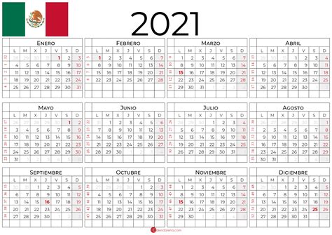 Dias Festivos 2021 Imss Calendario 2019 Mexico Con Dias Festivos Pdf
