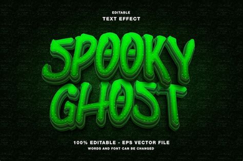 Premium Vector Spooky Ghost Editable Text Effect