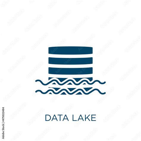 Data Lake Vector Icon Travel Filled Flat Symbol For Mobile Concept And