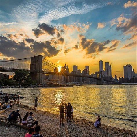 Inside New York On Instagram “sunset At Brooklyn Bridge Parks Pebble