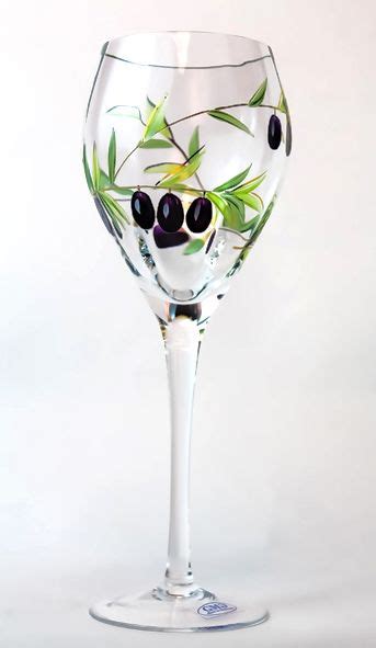 Oliva Wine Glasses Set Of 4 Wine Glass Art Beautiful Wine Glass