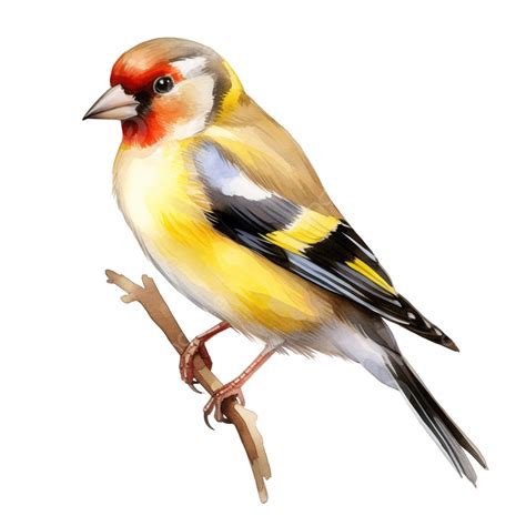 Watercolor Goldfinch Bird Illustration Bird Animal Watercolor Png
