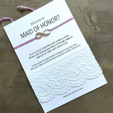 Maid Of Honor Card Maid Of Honor Proposal Will You By Carrieclover