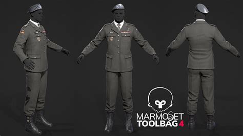 3d Model Military Officer Uniform Suit Game Assests 3d Model Vr Ar Low Poly Cgtrader