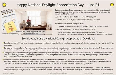 Happy National Daylight Appreciation Day Coach Dan Blog