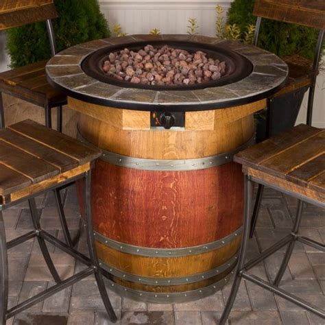 Wine Barrel Fire Pit Table Napa East Collection Wine Country
