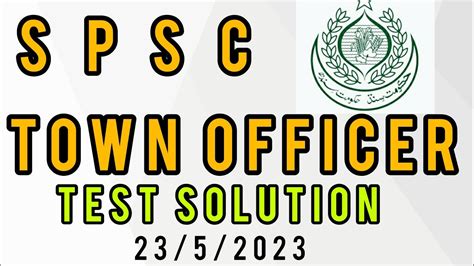 Spsc Town Officer Solved Paper YouTube