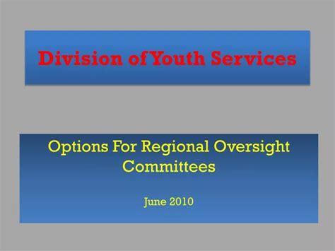 Ppt Division Of Youth Services Powerpoint Presentation Free Download