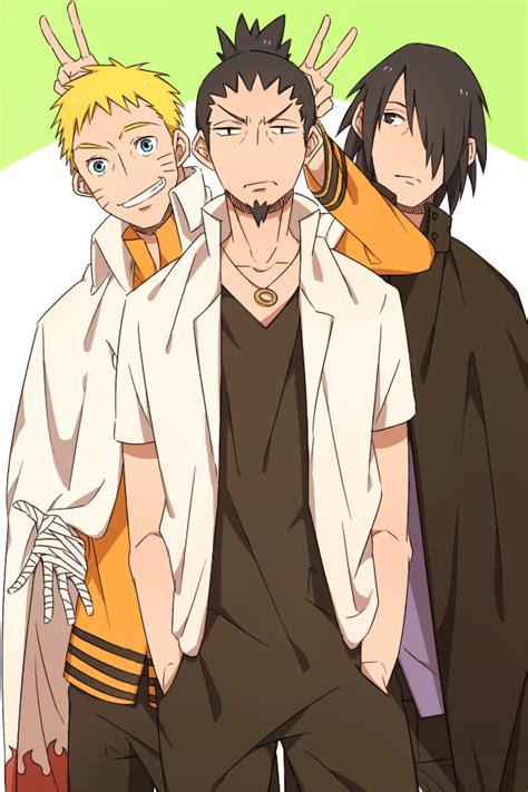 Shikamaru Naruto And Sasuke I Love How Theyre Doing Peace Signs