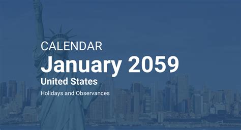 January 2059 Calendar United States