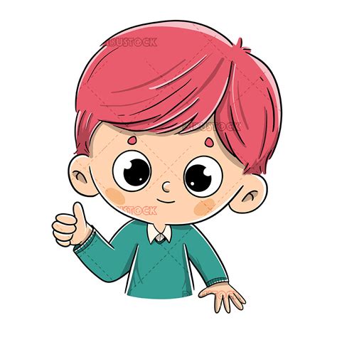 Redhead Boy Saying Ok With Thumb Illustrations From Dibustock