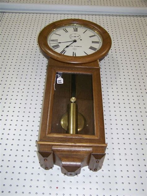 Vintage Seth Thomas Weight Driven Wall Clock Lot 326