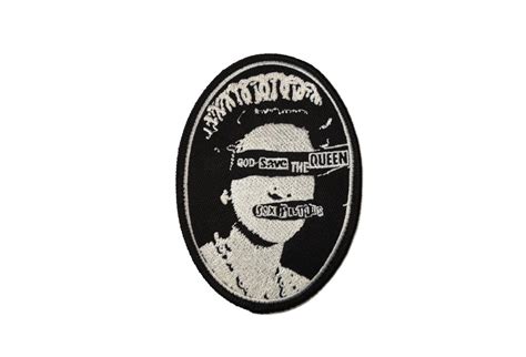 Sex Pistols God Save The Queen Oval Woven Patch