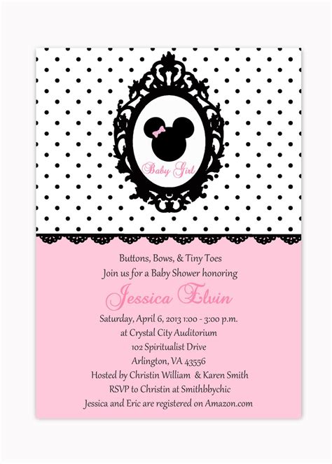 Choose the style, add your text, and images with the same user friendly interface as our other customizable invites. Baby Shower Invitations: Minnie Mouse Baby Shower ...