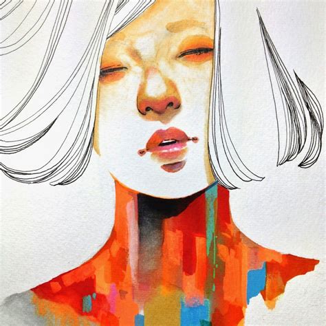 Simply Creative Marker And Pen Portrait By Elfan Diary