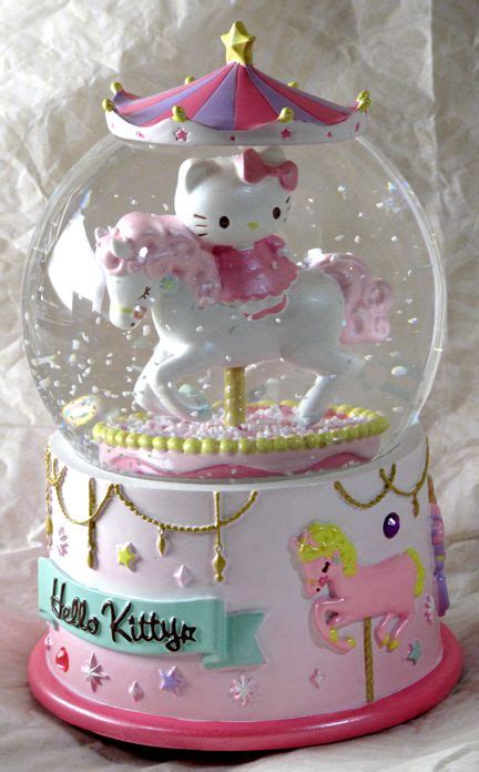 Merry Go Round Musical Snow Globe Hello Kitty Hello Kitty House