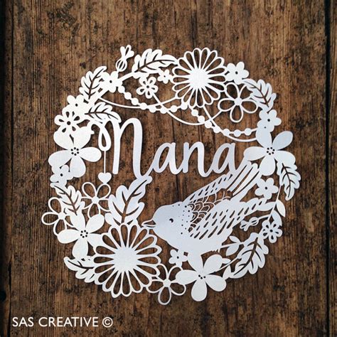 May 23, 2021 · have you seen printable paper toys before? Papercut Template Nana / Nan Mother's Day Birthday PDF