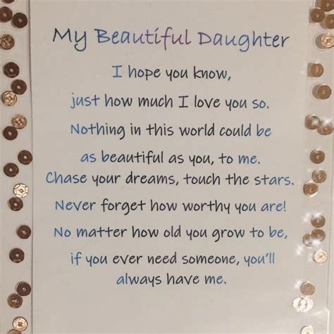 My Beautiful Daughter poem card | Daughter poems, Prayers for my