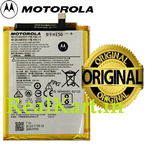 Original Motorola Moto E4 Plus Xt1770 Battery He50 5000mah