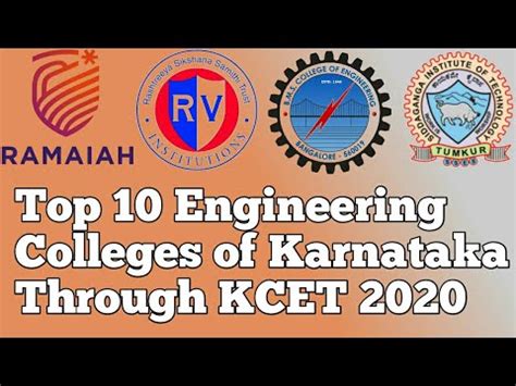 Top Engineering Colleges Of Karnataka Through Kcet Kcet