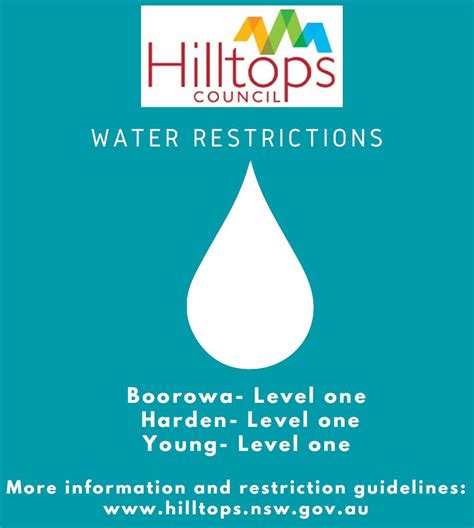 Restriction is a fundamental construction in representation theory of groups. Hilltops Council - Boorowa water restrictions downgraded ...