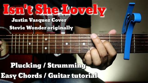 Isn T She Lovely Guitar Tutorial Easy Chords Justin Vasquez Stevie