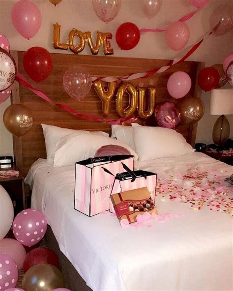 Romantic Bedroom Valentines Day Surprise For Him It Is A Day To Spend With Your Love And Get