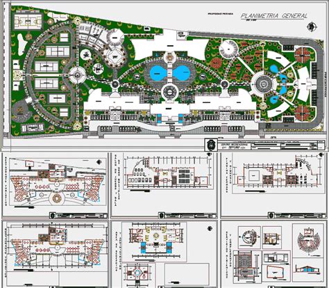 Tourist Recreation Center 2d Dwg Design Section For Autocad Designscad