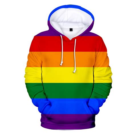 Free Lgbt Flag Hoodies Sweatshirt For Lesbian Gay Pride Colorful