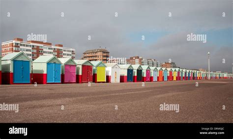 Colourful Beach Huts In Brighton And Hove Uk Stock Photo Alamy