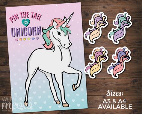 Printable Pin The Tail On The Unicorn Printable Word Searches