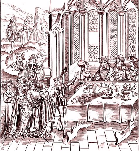 Medieval Feast Drawing