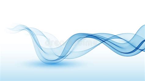 Blue Wavy Lines On A White Backgroundabstract Background Of A