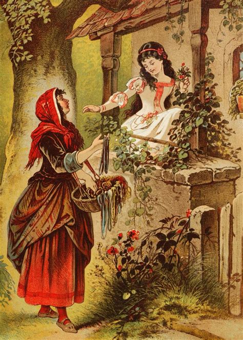 Snow White Old Fairytale Book Illustration Fairytale Art Grimm Fairy