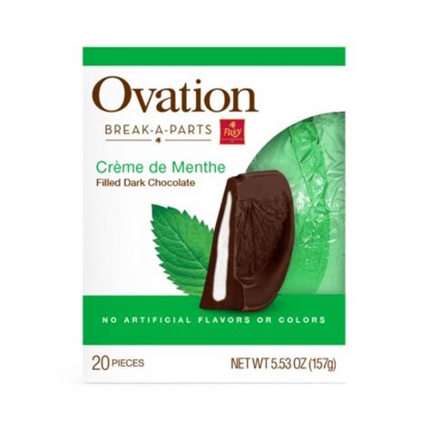 Ovation Break A Parts Holiday Creme De Menthe Filled Dark Chocolate 20