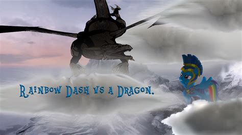 Rainbow Dash Vs A Dragon By Flutterflyraptor On Deviantart