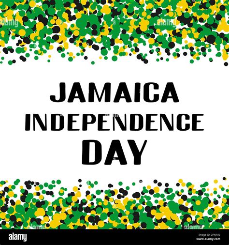 Jamaica Independence Day Typography Poster Jamaican Holiday Celebrated On August 6 Vector