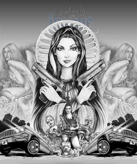 60d6295f9a167cec5e411fe042d316c1  500×600 Chicano Art Chicano Art Tattoos Chicano Drawings