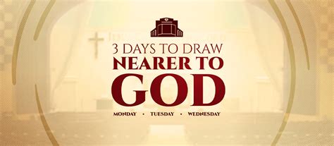 3 Days To Draw Nearer To God Uckg Helpcentre
