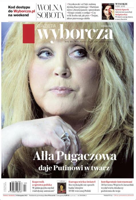 Польша gazeta wyborcza Алла Пугачова проти Путіна — teletype