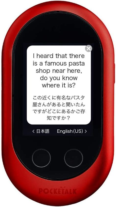 Pocketalk Language Translator Device Red Portable Two Way Voice