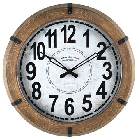 The rustic farmhouse wall clock by stratton home decor makes it easy to bring a touch of special charm to decor. Modern Rustic Wall Clock - Farmhouse - Wall Clocks - by ...