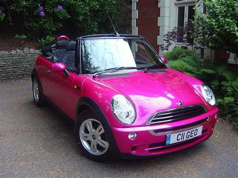 Hot Pink Mini Cooper Convertible This Pink Mini Is