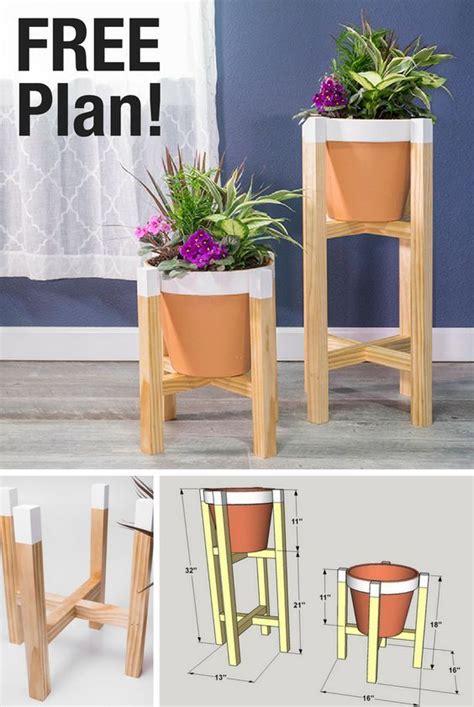Here, we are going to make a 5 planter stand, but you can easily modify the design to hold more number of planters. How to Build a DIY Planter Stand | Free printable plans ...