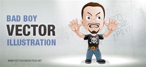 Free Bad Boy Vector Illustration Vector Characters