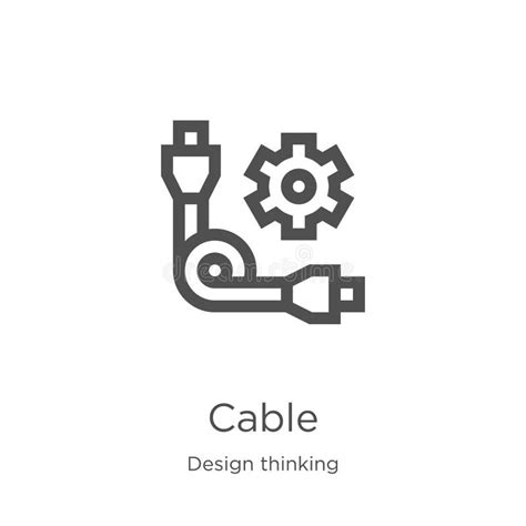Cable Icon Vector From Design Thinking Collection Thin Line Cable