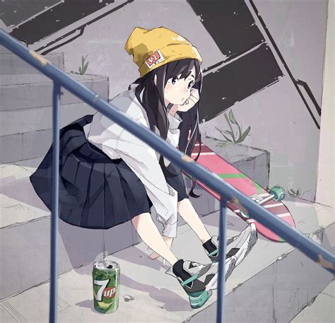 Skateboard Anime Girl Cool Wallpaper Playground Skatepark
