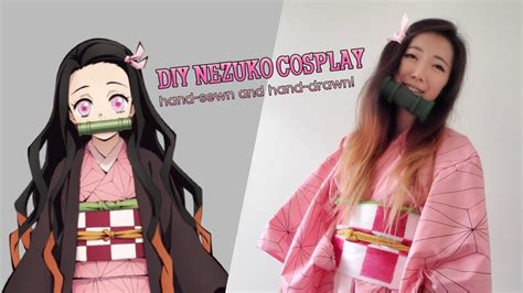Diy Nezuko Cosplay Based On Authentic Kimono Pattern My First Sewing